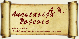 Anastasija Mojević vizit kartica